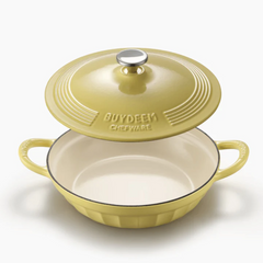BUYDEEM CP581 Enameled Cast Iron Dutch Oven Yellow