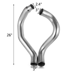 Turbo Intercooler Pipe & Boot Kit Silver for 03-07 Ford 6.0L Powerstroke Diesel