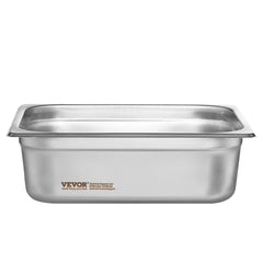 8 Pack Hotel Pans, 1/2 Size Anti-Jam Steam Pan with Lid, 0.8mm Thick Stainless Steel Steam Table Pan, 4-Inch Deep Commercial Table Pan, Catering Storage Food Pan, for Industrial & Scientific