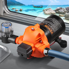 Diaphragm Pump 1.8GPM 6.81 L/min 3-Chamber Water Pump Pressure Switch