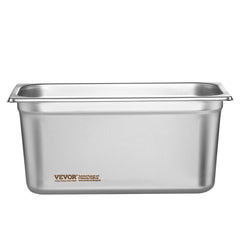 8 Pack Hotel Pans, 1/3 Size Anti-Jam Steam Pan with Lid, 0.8mm Thick Stainless Steel Steam Table Pan, 6-Inch Deep Commercial Table Pan, Catering Storage Food Pan, for Industrial & Scientific