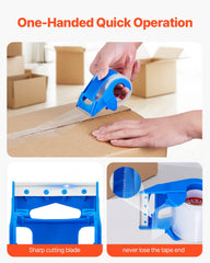 Packing Tape 6 Rolls 25 Yards Clear Shipping Tape with Dispenser 2.7 Mil