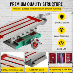 Compound Milling Machine Worktable 450x170mm 2 Axis Cross Slide Drill Vice
