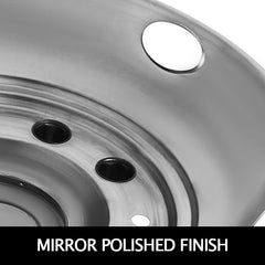 Polished 19.5" 10 Lug Wheel Simulators Stainless Steel Bolt Kit Hubcap Kit Fit for 2005-2020 Ford F450/F550 2WD Trunk Dually Wheel Cover Set