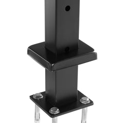 Cable Railing Post, 106.7x2.5x5 cm Level Deck Stair Posts, 1-Pack Stainless Steel Cable Handrail Post, Pre-Drilled Pickets with Mounting Bracket Stair Railing Kit, Black, 1JZLGZXHS1063GGTD001V0