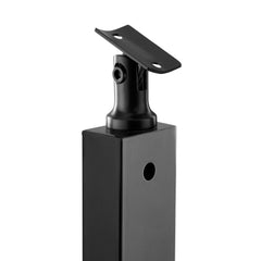 Cable Railing Post, 106.7x2.5x5 cm Level Deck Stair Posts, 1-Pack Stainless Steel Cable Handrail Post, Pre-Drilled Pickets with Mounting Bracket Stair Railing Kit, Black, 1JZLGZXHS1063GGTD001V0