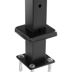 Cable Railing Post, 106.7x5x5cm Level Deck Stair Posts, 1-Pack Stainless Steel Cable Handrail Post, Pre-Drilled Pickets with Mounting Bracket Stair Railing Kit, Black, 1JZLGZXHS106AWJO6001V0