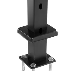 Cable Railing Post, 36x2x2 Inch Stair Railing Post, with Pre-Drilled 30° Angled Holes, Stainless Steel Cable Rail Post with Horizontal and Curved Bracket, 1-Pack, Black, 1JZLGZXHS914YIVIS001V0