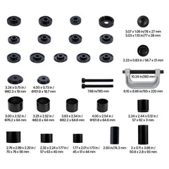 Bearing Press Kit, 10+24 Pcs, 2 in 1 Ball Joint Press & Wheel Bearing Puller Kit, Race and Seal Driver Set with 13 Bushings, C-Frame and Sleeves, Heavy Duty Removal Installation Set with Case