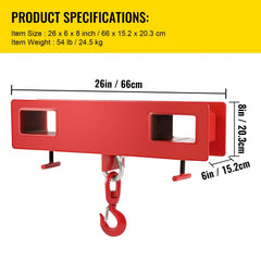 Forklift Lifting Hook 6000 LBS Capacity Forklift Lifting Hoist Swivel Hook Mobile Crane Forklift Attachments
