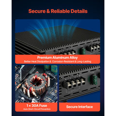 Car Audio Amplifier, 2-Channel Bridgeable Car Amplifier, Full-Range Class AB Stereo Amp, Max. 2 x 300W at 4 Ohms / 2 x 600W at 2 Ohms, High Output, for SUVs, Pickups, and Off-Road Vehicles