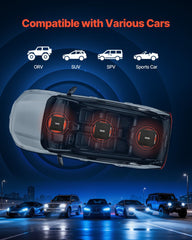 Car Audio Amplifier, 2-Channel Bridgeable Car Amplifier, Full-Range Class AB Stereo Amp, Max. 2 x 300W at 4 Ohms / 2 x 600W at 2 Ohms, High Output, for SUVs, Pickups, and Off-Road Vehicles