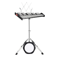 30 Note Glockenspiel Xylophone Bell Kit, Professional Percussion Instrument Set with Mallets, Drum Sticks, Music Stand, 8" Practice Pad, Adjustable Stand and Carrying Bag for Students & Adults
