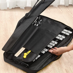 30 Note Glockenspiel Xylophone Bell Kit, Professional Percussion Instrument Set with Mallets, Drum Sticks, Music Stand, 8" Practice Pad, Adjustable Stand and Carrying Bag for Students & Adults