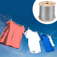 1/8 Stainless Steel Cable Railing 500ft, Wire Rope 316 Marine Grade, Braided Aircraft Cable 7x7 Strands Construction for Deck Rail Balusters Stair Handrail Porch Fence