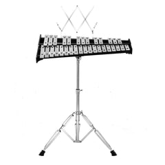 32 Note Glockenspiel Xylophone Bell Kit, Professional Percussion Instrument Set with Mallets, Drum Sticks, Music Stand, Adjustable Stand and Carrying Bag for Students & Adults
