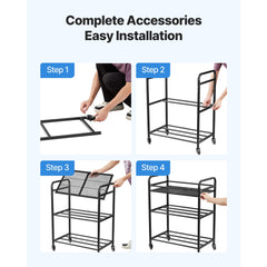 3D Printer Filament Storage Rack, 3 Tier Heavy Duty Storage Shelf, Rolling Filament Spool Holders Racks with Wheels, Filaments Organzied for 3D Printing Station, Office, Workshop (Shelf Only)