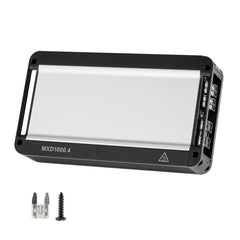 Car Audio Amplifier, 4-Channel Bridgeable Car Amplifier, Multichannel Class D Stereo Amp, Max. 4 x 500W at 4 Ohms / 4 x 1000W at 2 Ohms, High Output, for SUVs, Pickups, and Off-Road Vehicles