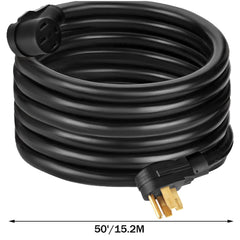 50Ft 50 Amp RV Power Cord Durable Heavy Duty RV Extension Cord Copper Wire RV Cord Power Supply Cable for Trailer Motorhome Camper