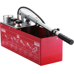 Hydraulic Pressure Test Pump 50 Bar Hand Pressure Test Pump 726 PSI 3.2 Gallon Tank 45ML 1/2" BSP Hydrostatic Test Pump for Pipeline Pressure Container Irrigation Firemen (Test Pump 50 Bar)