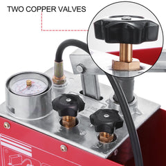 Hydraulic Pressure Test Pump 50 Bar Hand Pressure Test Pump 726 PSI 3.2 Gallon Tank 45ML 1/2" BSP Hydrostatic Test Pump for Pipeline Pressure Container Irrigation Firemen (Test Pump 50 Bar)