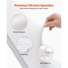 Stretch Spandex Folding Chair Covers, Universal Fitted Chair Cover, Removable Washable Protective Slipcovers, for Wedding, Holiday, Banquet, Party, Celebration, Dining (50PCS White)