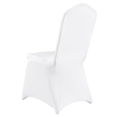 Stretch Spandex Folding Chair Covers, Universal Fitted Chair Cover, Removable Washable Protective Slipcovers, for Wedding, Holiday, Banquet, Party, Celebration, Dining (50PCS White)