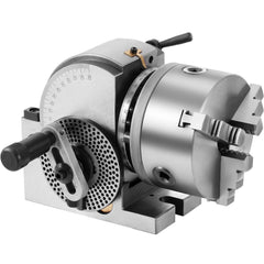 BS-0 Dividing Head 5 Inch, Precision Dividing Head Set with 5" 3-jaw Chuck & Tailstock Dividing Plates for Milling Machine