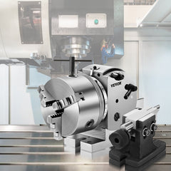 BS-0 Dividing Head 5 Inch, Precision Dividing Head Set with 5" 3-jaw Chuck & Tailstock Dividing Plates for Milling Machine