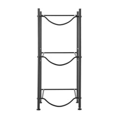 3 Tiers Water Jug Holder, 5 Gallon Water Bottle Holder, Single Row Water Bottle Rack for 3 Bottles, Heavy Duty Water Jug Rack for Kitchen, Office, Living Room, Black