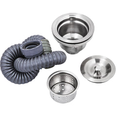 Handmade Sink Non-magnetic Stainless Steel Kitchen Sink Hand Made 1 Compartment 44.4 x 41.9 x 25.4 cm Capacity Huge Tub Sink for Farmhouse Cafe Shop Hospital