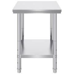 Commercial Worktable & Workstation 24 x 30 x 32 Inch Stainless Steel Work Table Heavy Duty Commercial Food Prep Work Table for Home, Kitchen, Restaurant Metal Prep Table with Adjustable Feet