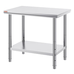 910x610mm Stainless Steel Kitchen Bench Commercial Work Food Prep Table
