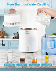 6L Water Distiller Home Countertop Purifier Machine 900W Plastic Container