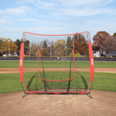 7x7 Baseball Softball Practice Net, Portable Baseball Training Net for Hitting Batting Catching Pitching, Backstop Baseball Equipment Training Aids with Carry Bag and Strike Zone