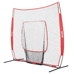 7x7 Baseball Softball Practice Net, Portable Baseball Training Net for Hitting Batting Catching Pitching, Backstop Baseball Equipment Training Aids with Carry Bag and Strike Zone