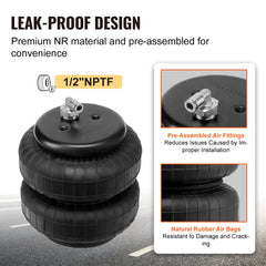 Air Bag Suspension Kit, Air Springs Suspension Bag Kit Compatible with 2007-2018 Chevrolet Silverado 1500 and GMC Sierra 1500 2WD 4WD, 5000 lbs Loading, 5 to 100 PSI