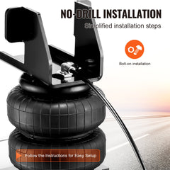 Air Bag Suspension Kit, Air Springs Suspension Bag Kit Compatible with 2007-2018 Chevrolet Silverado 1500 and GMC Sierra 1500 2WD 4WD, 5000 lbs Loading, 5 to 100 PSI