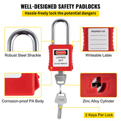 42 PCS Lockout Tagout Kits Electrical Loto Kit for Electrical Risk Removal