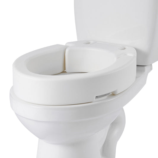 Raised Toilet Seat, 136.1 kg Load Capacity, 88.9 mm Lift Height, Commode Elevated Toilet Seat Riser with Enlarged Opening for Seniors, Elderly, Handicap, Disabled, Adults, Fits Elongated Bowl