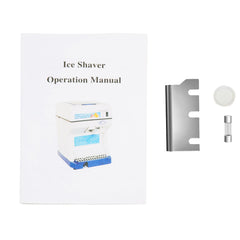 Ice Shaver 265LBS/Hour Snow Cone Frozen Ice Shaving Slushie Dessert Maker Stainless Steel Food Grade for Kitchen Home Bars
