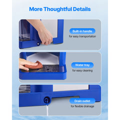 Commercial Ice Shaver Machine, 1.91QT /1.8L Large Electric Snow Cone Machine, Fine & Fluffy with 300W Motor, Stainless Steel Blades, Shaved Ice Maker for Dessert Shop Home Party Restaurant, Blue