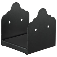 6x6 Post Base 2 Pcs, Inner Size 5.9x5.55 inch / 150x141 mm Post Brackets, Heavy Duty Carbon Steel Decking Posts, Wood Posts Brackets for Pavilion Deck Railing Support Deck Base Plate, Black