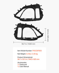 Cab Enclosure Upper Doors, Compatible with Polaris RZR XP 1000/XP Turbo 2014-2023, Soft Upper Doors, Windproof Upgraded Zipper UTV Soft Side Window Kit, Work with Side Mirrors and Windshields