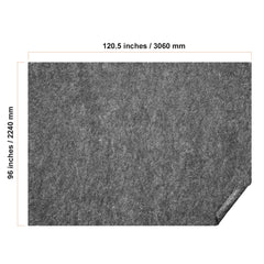 Rug Pad Without Slip Resistance, Protective Cushioning Carpet Pad, 8' x 10', 1/2"Thick, 100% Pure Polyester Felt, 7-8㎡ Premium Comfort Underfoot Carpet Padding Rug Cushion for All Floors, Gray