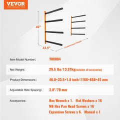 Wall Kayak Storage Rack, 4-Capacity Wall Mounted Kayak Holders for Kayak Canoe Paddle Board, Kayak Storage Hooks with Adjustable Padded Arms, 181.6 KG Load Kayak Hanger for Indoor Outdoor Garage