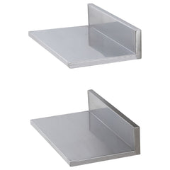 21.8 x 40.6 cm Stainless Steel Shelf, Wall Mounted Floating Shelving with Backsplash, 20 kg Load Capacity Commercial Shelves, Heavy Duty Storage Rack for Restaurant, Kitchen, Bar, Home, and Hotel