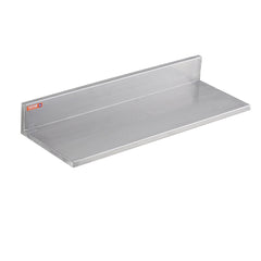 8.6" x 24" Stainless Steel Shelf, Wall Mounted Floating Shelving with Backsplash, 44 lbs Load Capacity Commercial Shelves, Heavy Duty Storage Rack for Restaurant, Kitchen, Bar, Home, and Hotel (2 Packs)