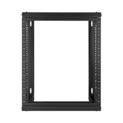 12U Wall Mount Server Rack, 68.04 kg Max Load Capacity, Open Frame Network Rack with 180 Degrees Gate Swing Door, Carbon Steel, Ideal for IT Network Equipment & AV Devices Computer Server, Black