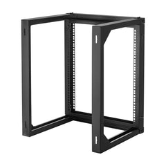 12U Wall Mount Server Rack, 68.04 kg Max Load Capacity, Open Frame Network Rack with 180 Degrees Gate Swing Door, Carbon Steel, Ideal for IT Network Equipment & AV Devices Computer Server, Black